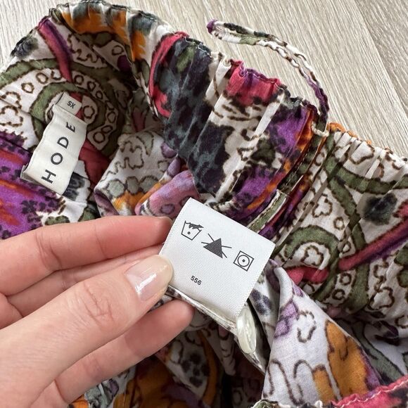 Rhode Pants Joggers Floral Colorful Cotton Boho Beach - Picture 11 of 12